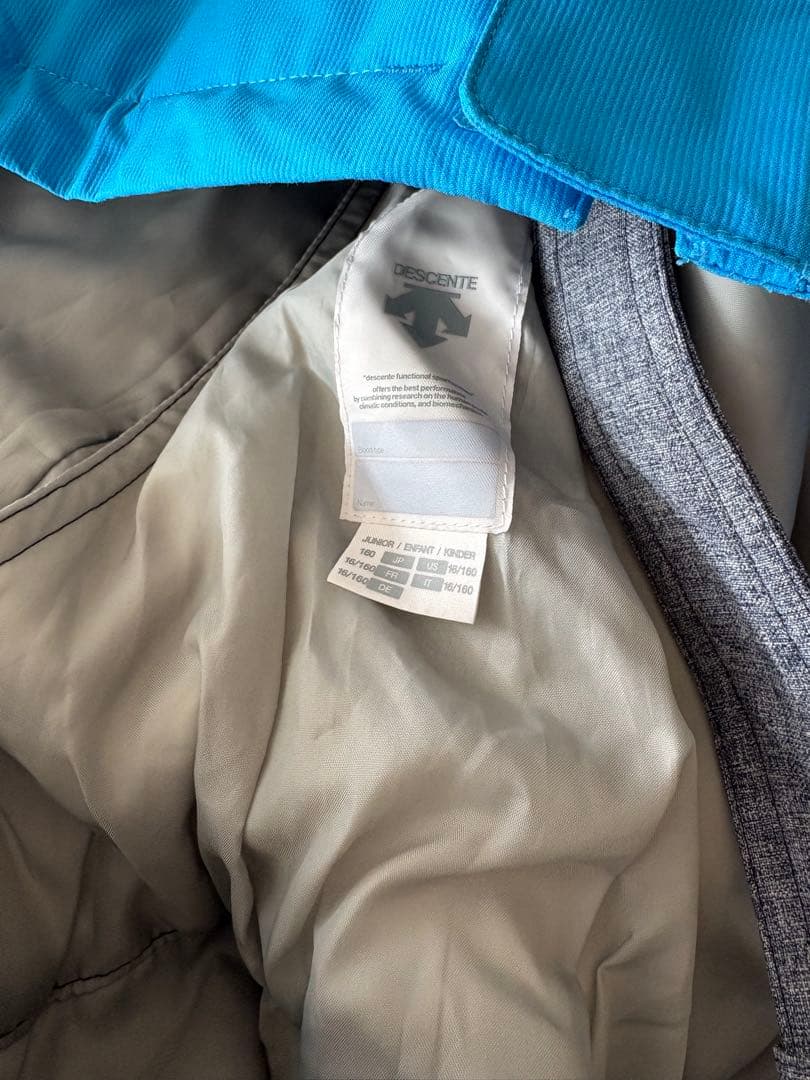 DESCENTE スキーウェア 子ども用 青 グレー