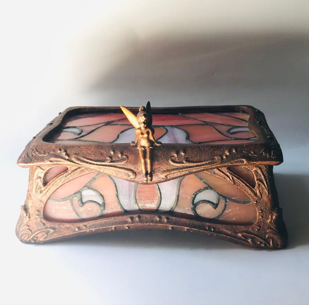【世界限定数】ディズニーティンカーベルステンドグラスジュエリーボックス