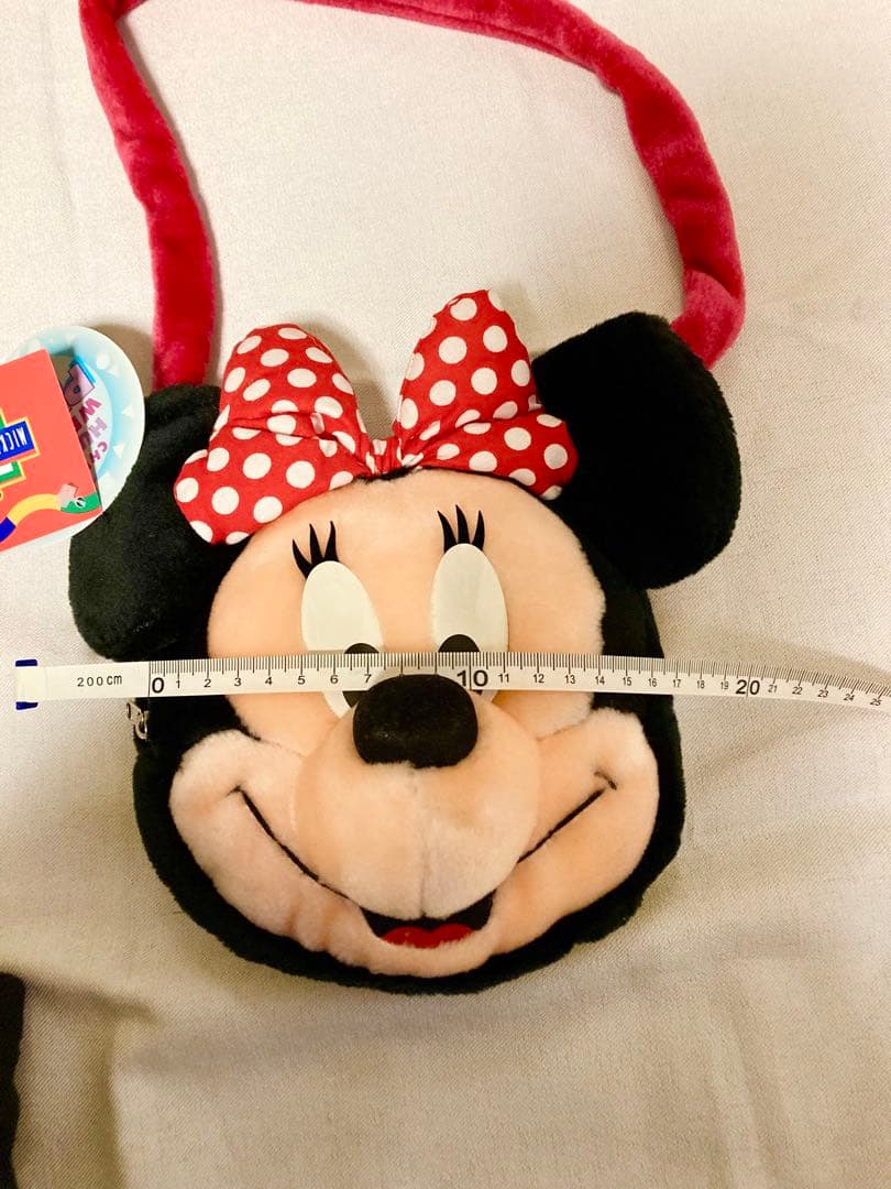 希少　美品タグ付　ビンテージ　ミニー　ぬいぐるみ　ショルダーバック
