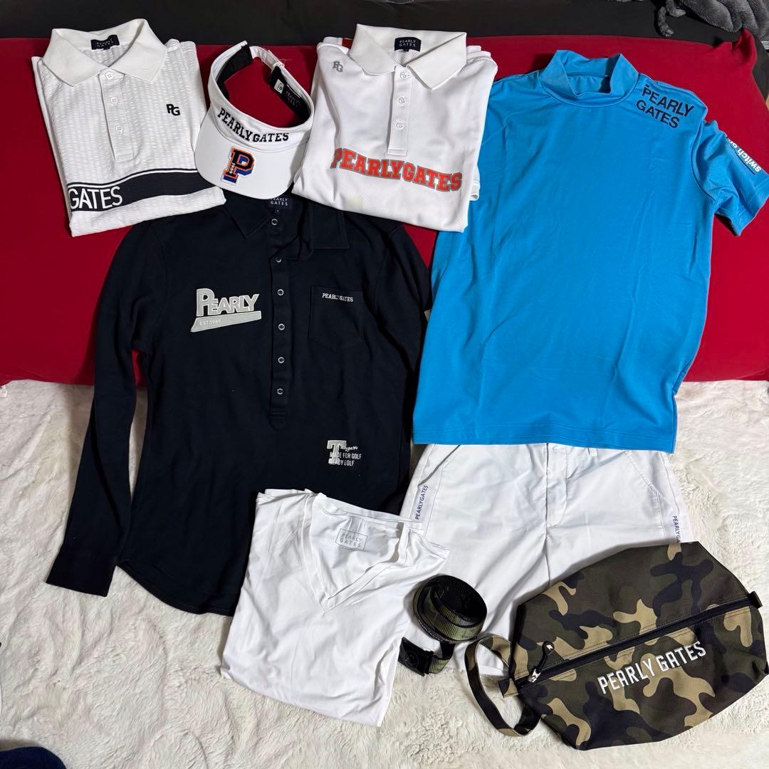 パーリーゲイツ まとめ ポロシャツ パンツ ベルト 長袖 ゴルフウェア