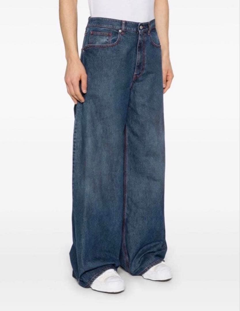 erl ERL コントラストステッチ　ジーンズ　デニム