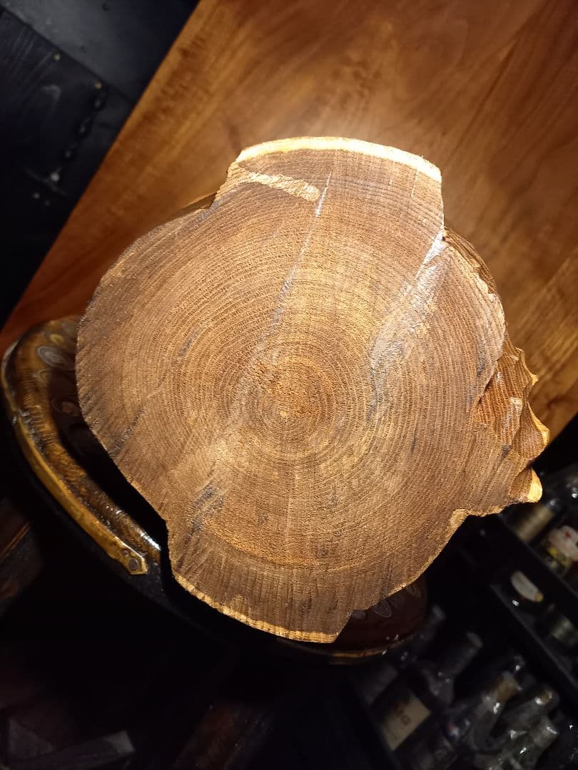 希少　千島アイヌ　シマフクロウ　コロボックル　マキリ　槐　一刀彫