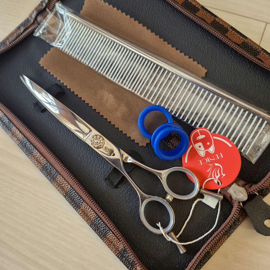 新品★7インチ フェニーチェ 左利き用カーブシザー★トリミングシザー