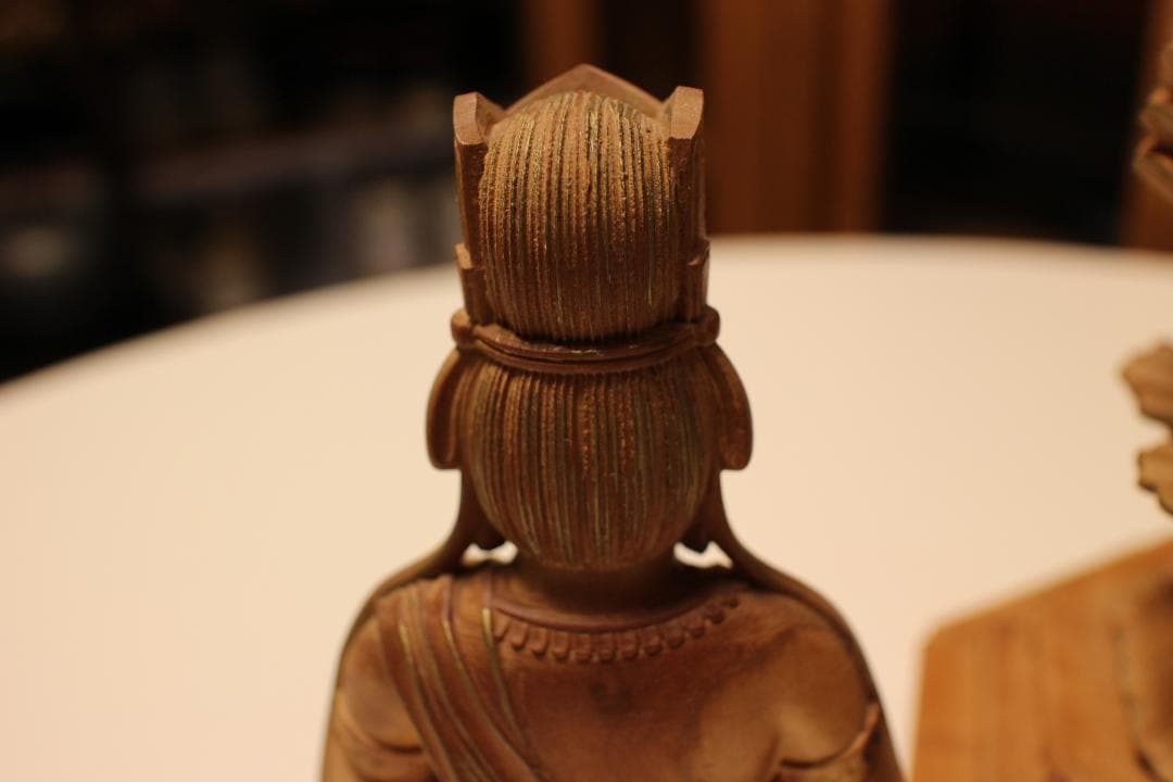 仏教美術　喜雲作　大日如来坐像33cm金彩時代木製仏像寺院漆芸骨董品古美術茶道具