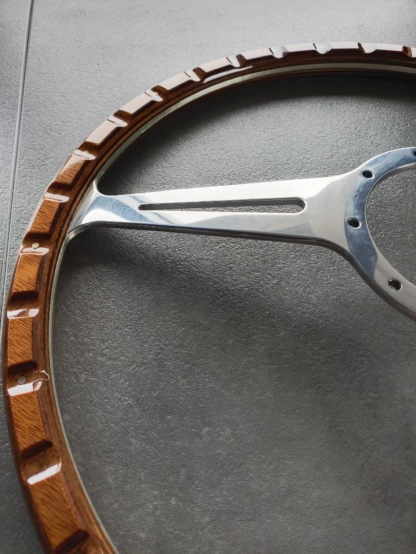 大径ウッド ステアリングホイール 　空冷VWバスに