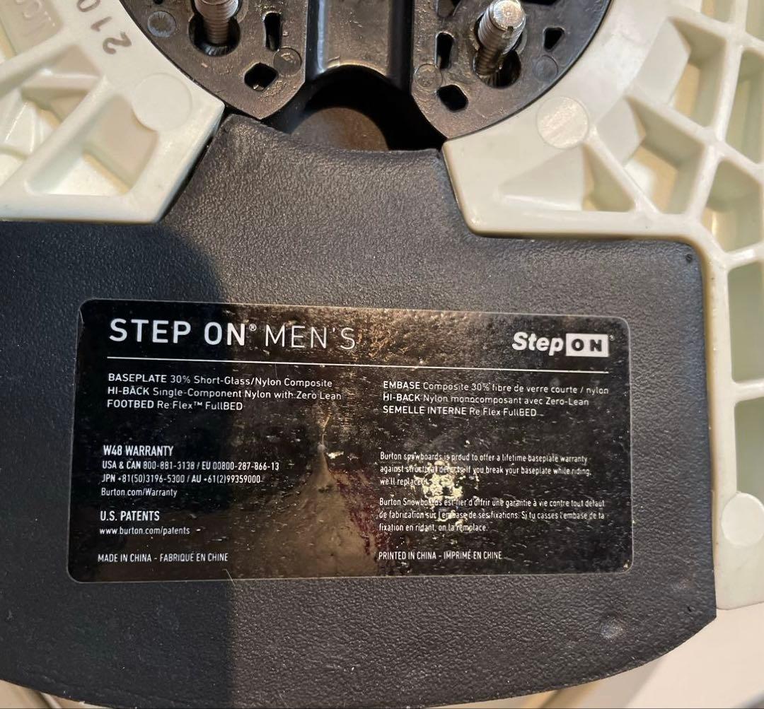 バートン　ステップオン　burton STEPON ホワイト　ビンディング