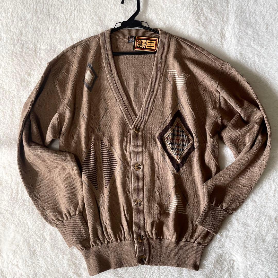 【未使用タグ付き】ダックス　ニット　ケーブル　ブラウン　Lサイズ