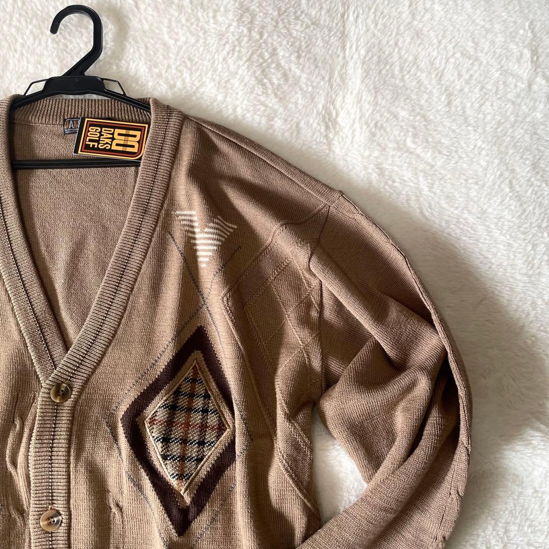 【未使用タグ付き】ダックス　ニット　ケーブル　ブラウン　Lサイズ