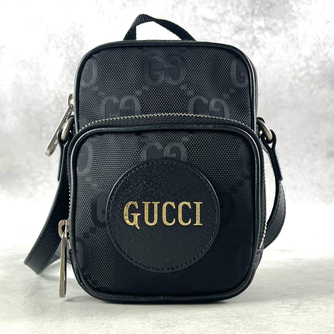 【美品】グッチ オフザグリッド ショルダーバッグ GG柄