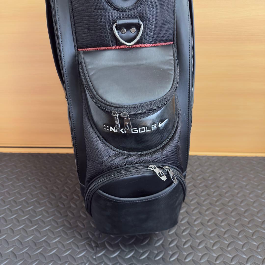 NIKE GOLF キャディバッグ 6分割 ブラック フード付き メンズ向け