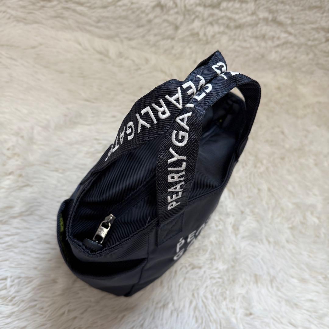 【美品】パーリーゲイツ カートバッグ トートバッグ 刺繍ロゴ ネイビー ゴルフ