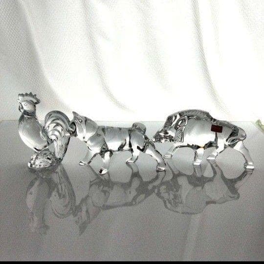 【美品】バカラ　干支の置物 十二支セット　クリスタルガラス 　12点セット　B