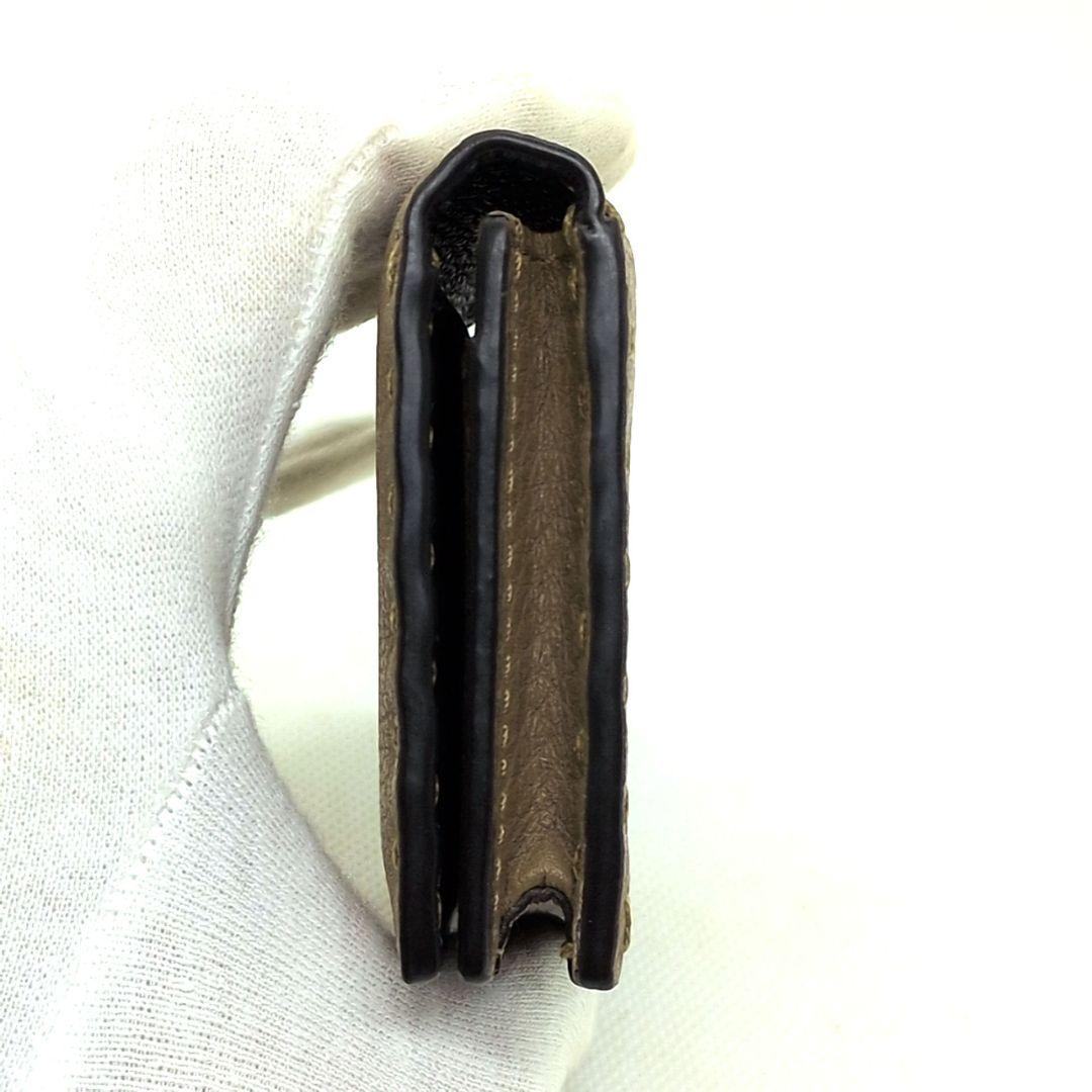 【未使用級】フェンディ　セレリア　名刺入れ　カードケース　バイカラー　ロゴ金具
