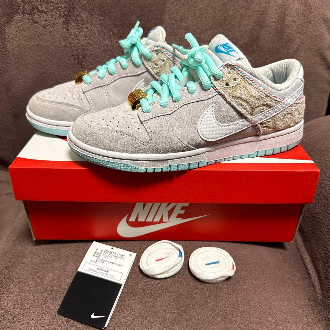 26cm Nike Dunk Low バーバーショップ グレイ