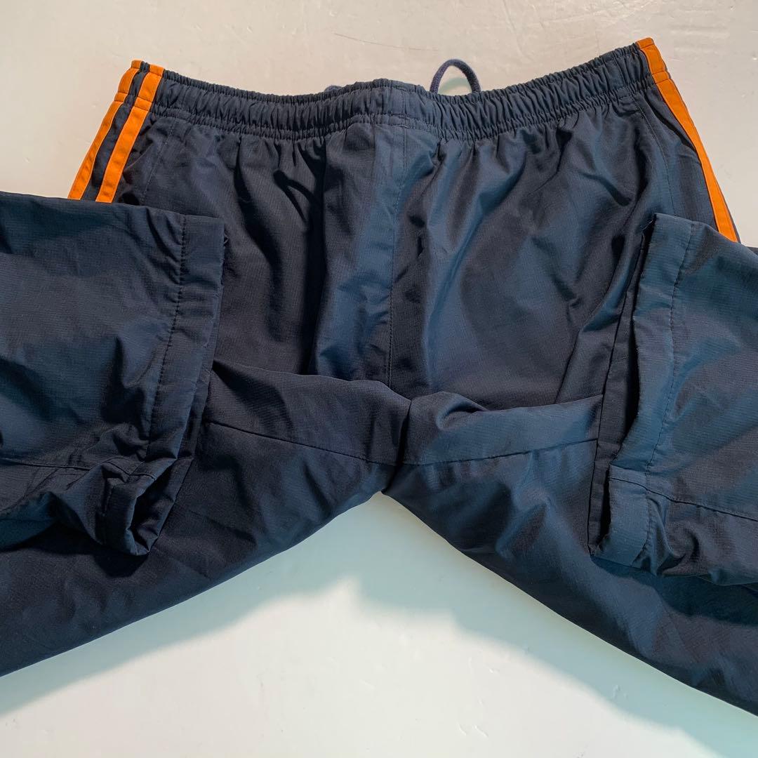 90's adidas ナイロンジャケット セットアップ S〜M ネイビー