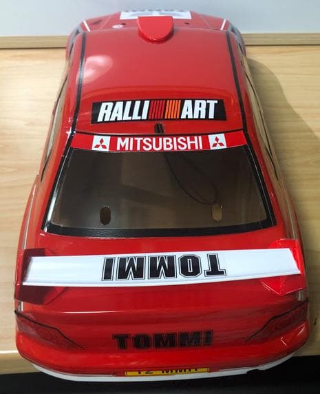 タミヤ　三菱ランサーエボリューション７ WRC 塗装済みボディ 電飾つき