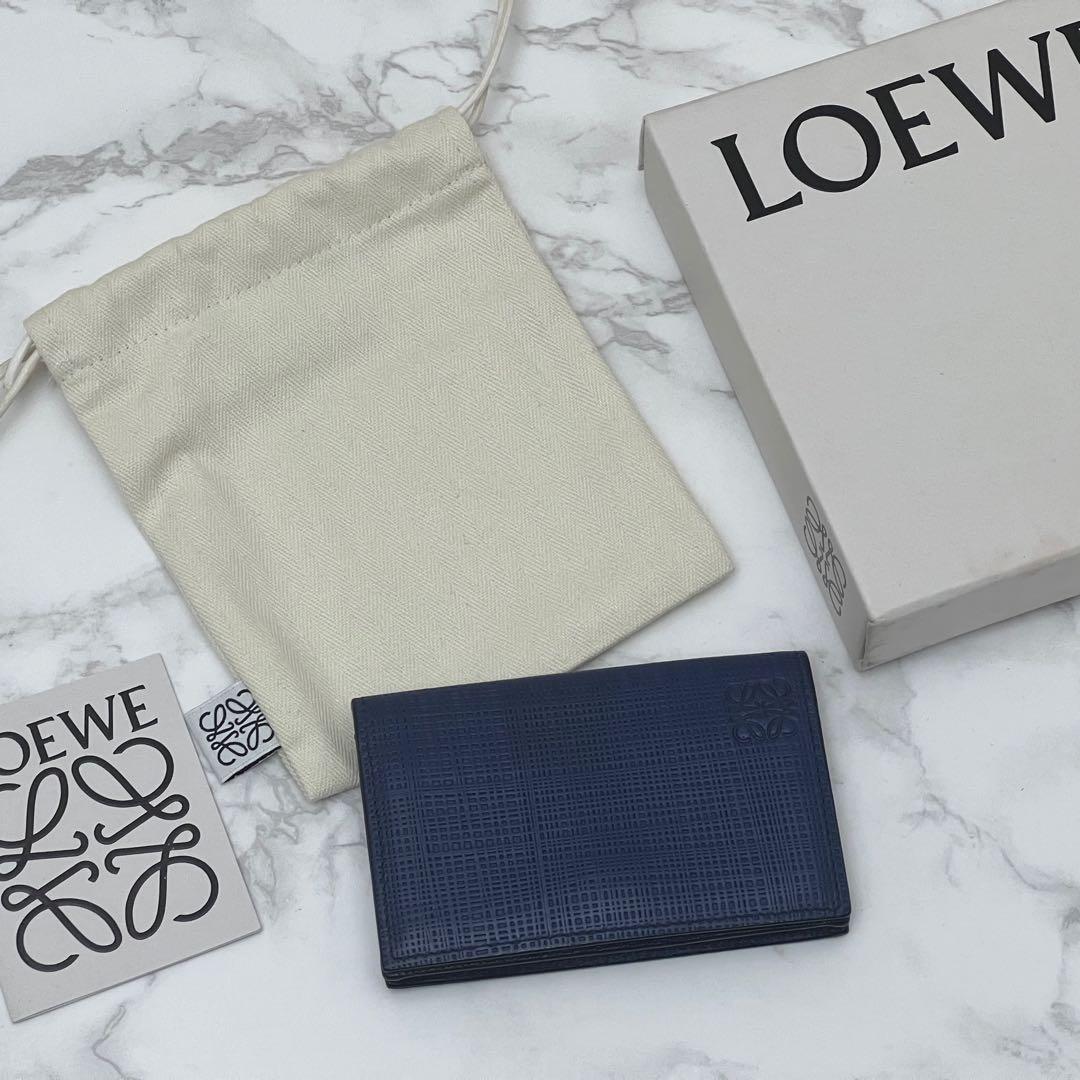 ロエベ ビジネスカードホルダー カードケース ネイビー LOEWE