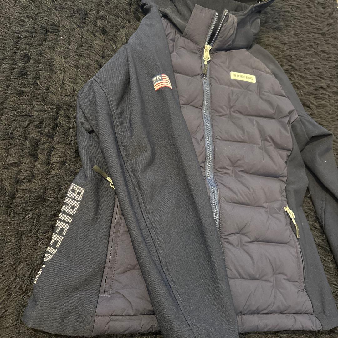ブリーフィング　フード付きダウンジャケット レディース ネイビー　sサイズ