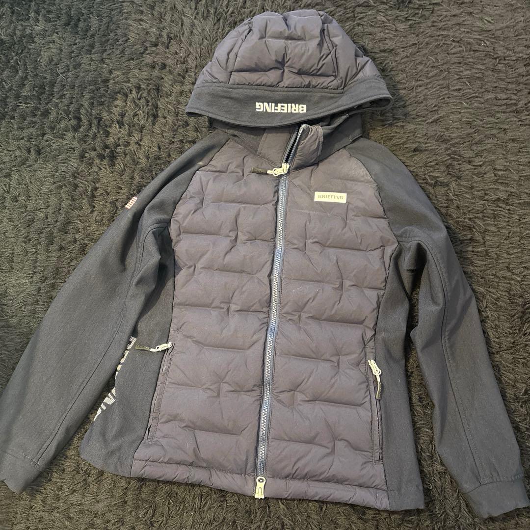 ブリーフィング　フード付きダウンジャケット レディース ネイビー　sサイズ