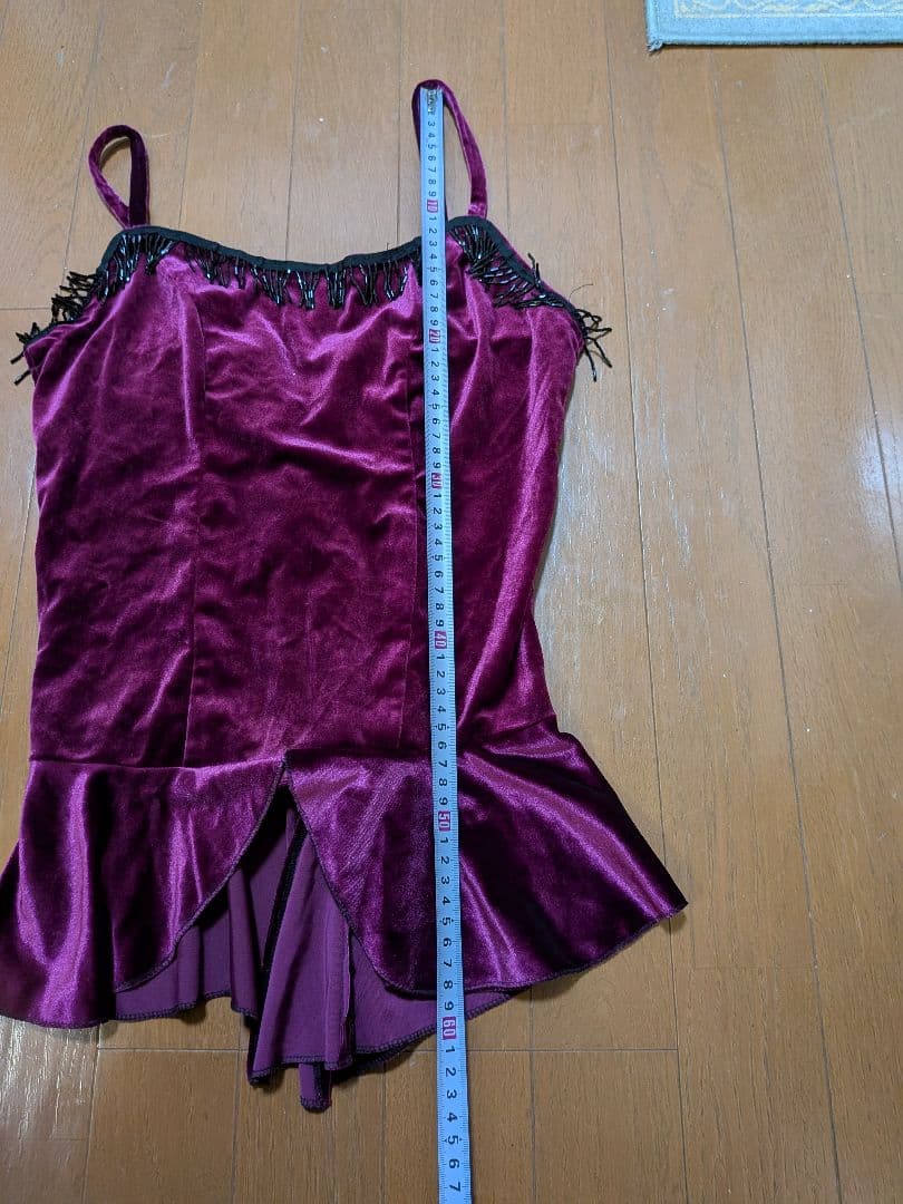 【お値下げ】アルゼンチンタンゴドレス　ベロアセットアップローズピンク